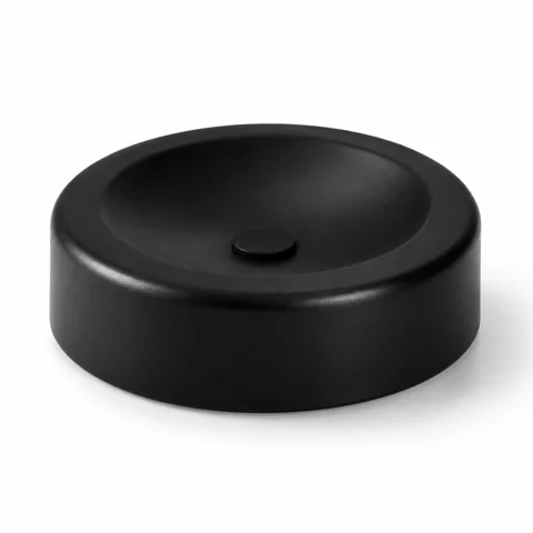 Black circular display stand included free with the sphere
